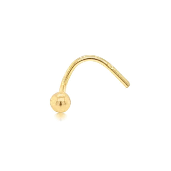 Ball nose stud in 9ct yellow gold
