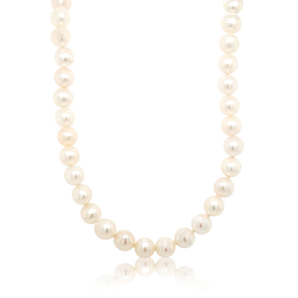 White freshwater potato pearl necklace - 45cm