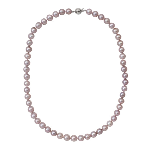 Strand of 7.5-8.5mm semi-round natural fresh water pearls - 42cm