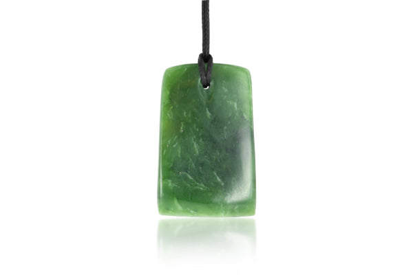 Large NZ pounamu greenstone toki necklace