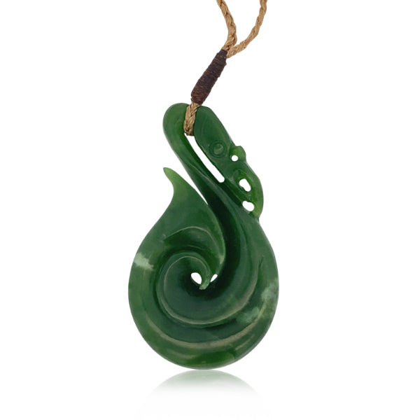 NZ pounamu greenstone manaia necklace