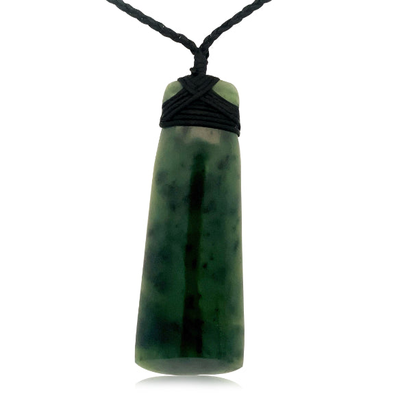 NZ pounamu greenstone wrapped adze toki