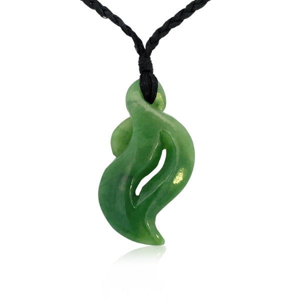 NZ pounamu greenstone manaia necklace