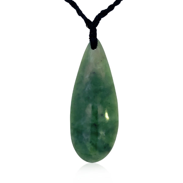 NZ pounamu greenstone drop necklace