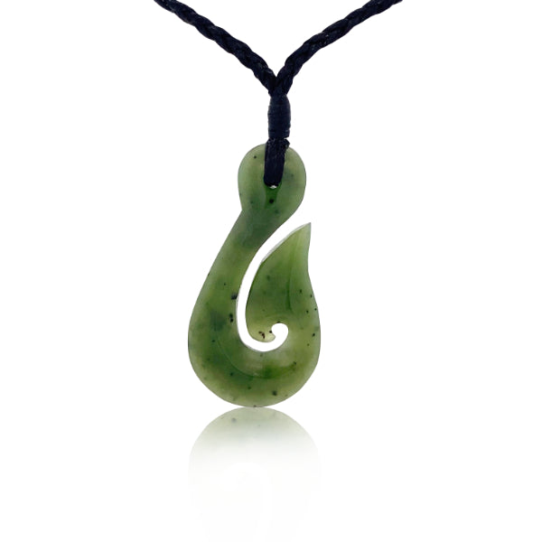 New Zealand Greenstone / Pounamu Fish buy Hook Pendant