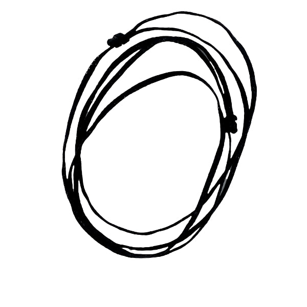 Black waxed slider cord - 1.6mm