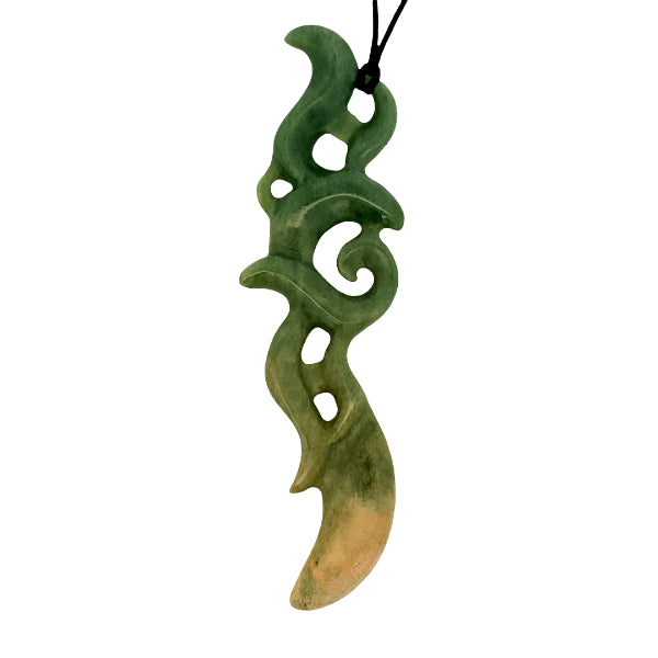 NZ pounamu greenstone manaia on slider cord