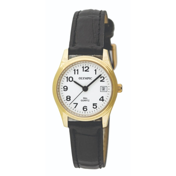 Olympic ladies small gold over steel analogue quartz watch