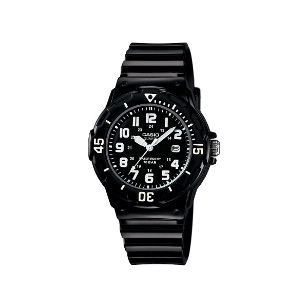Casio kid's time teacher quartz analogue watch in black