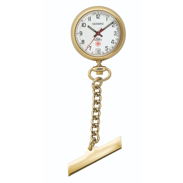 Olympic nurses quartz watch in gold tone