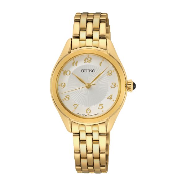 Seiko women's quartz watch in gold tone