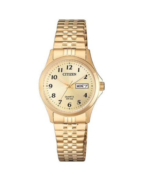 Citizen women's quartz watch in gold tone