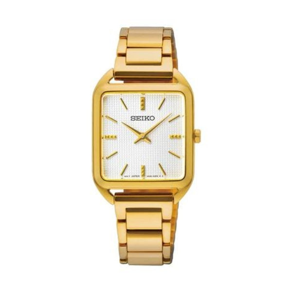 Seiko women's quartz dress watch in gold tone
