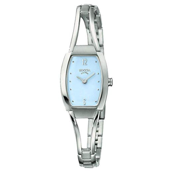 Boccia women's titanium quartz dress watch in silver