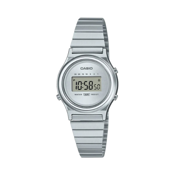 Casio women's digital watch in silver
