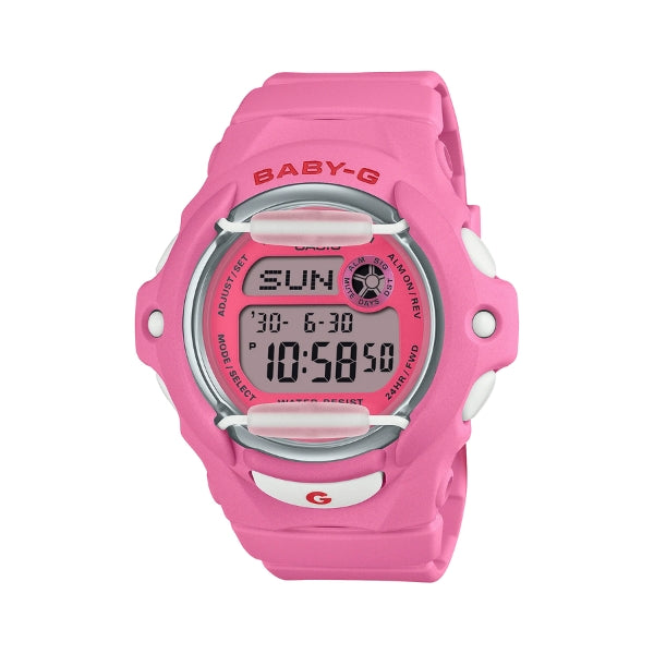 Casio Baby-G cherry digital quartz watch pink case with red accents