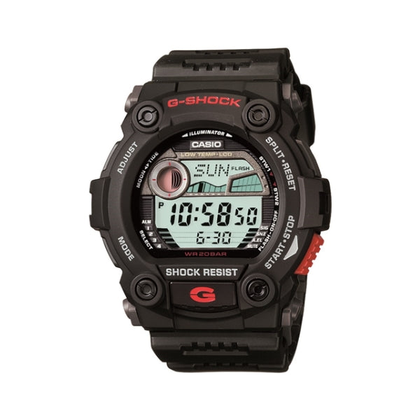 Casio men's quartz G-Shock watch with tide graph