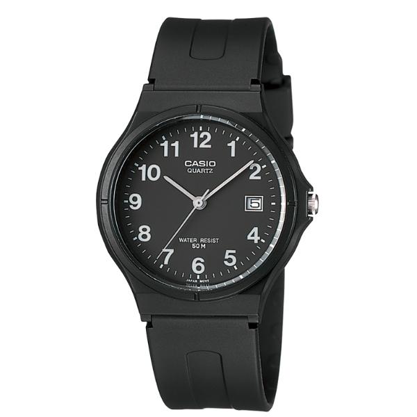Casio easy to read unisex quartz watch in black