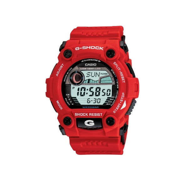 Casio men's quartz G-Shock watch in red