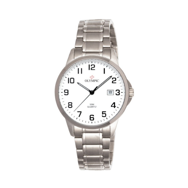 Olympic men's quartz titanium watch