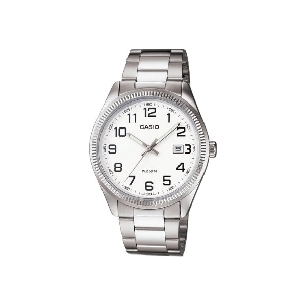 Casio stainless steel men's analogue quartz watch with date