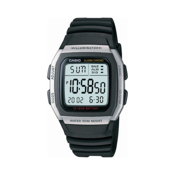 Casio men's digital quartz illuminator watch with multi-function alarm