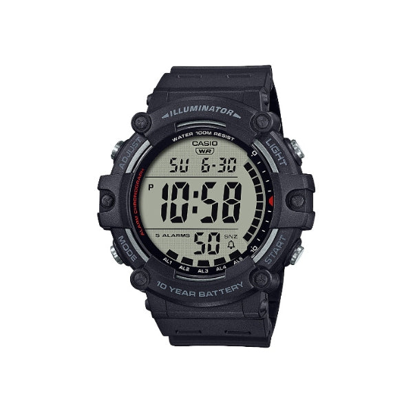 Casio men's quartz digital multi-function watch in black