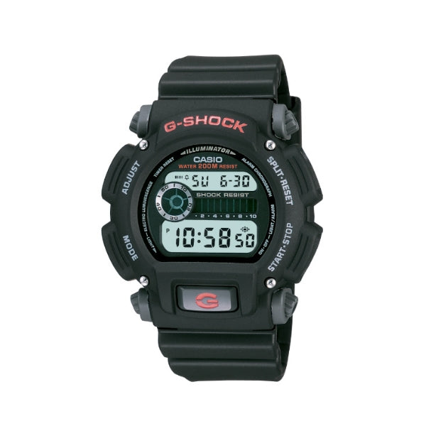 Casio men's G-Shock quartz electro luminescent quartz digital watch in black