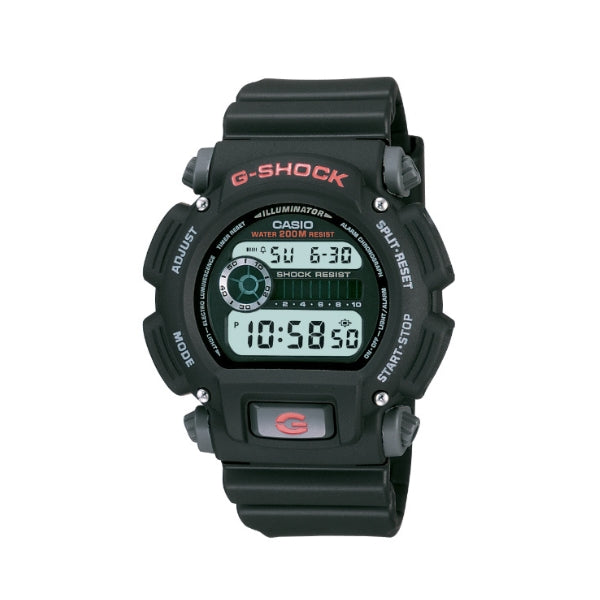 Casio G-Shock quartz electro luminescent watch in black