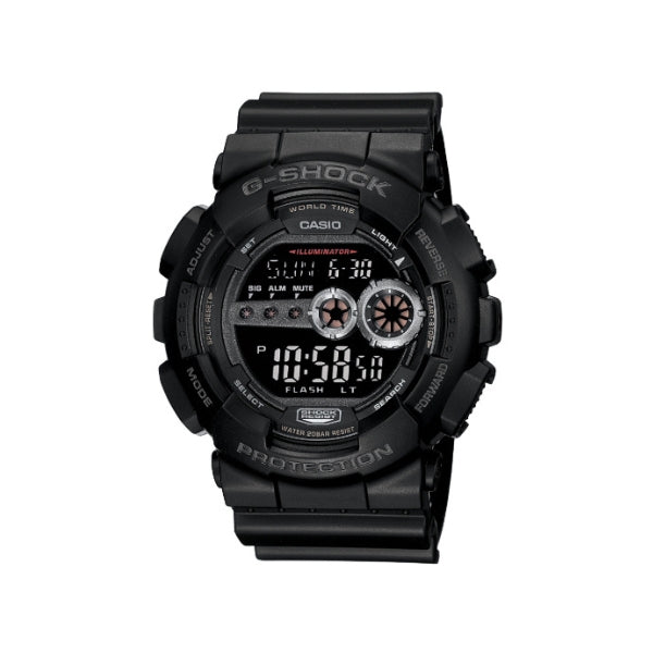 Casio men's G-Shock LED quartz watch in black