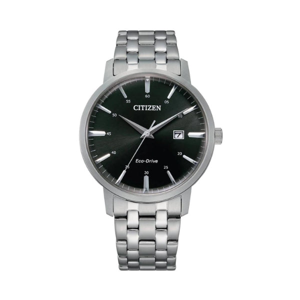Citizen men's solar watch in silver and black