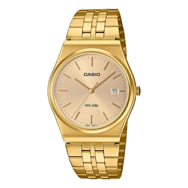 Casio men's analogue watch in gold tone