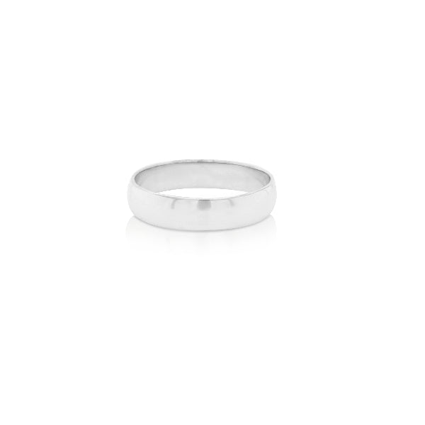 Plain band ring in sterling silver - 5mm