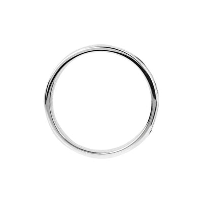 Wide beaten ring in sterling silver