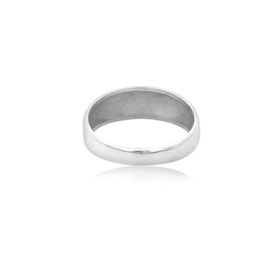 Tapered dome ring in sterling silver