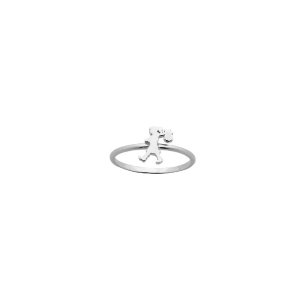 Karen Walker mini runaway girl ring in sterling silver