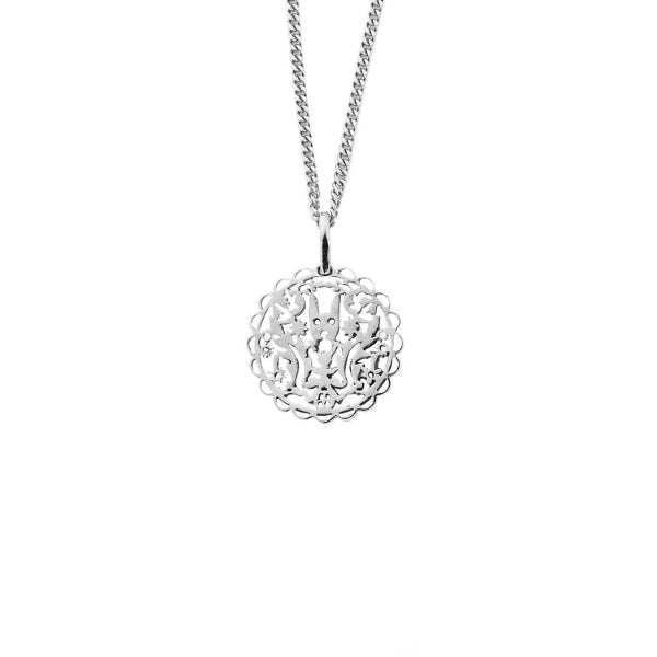 Karen Walker filigree rabbit necklace in sterling silver - 45cm