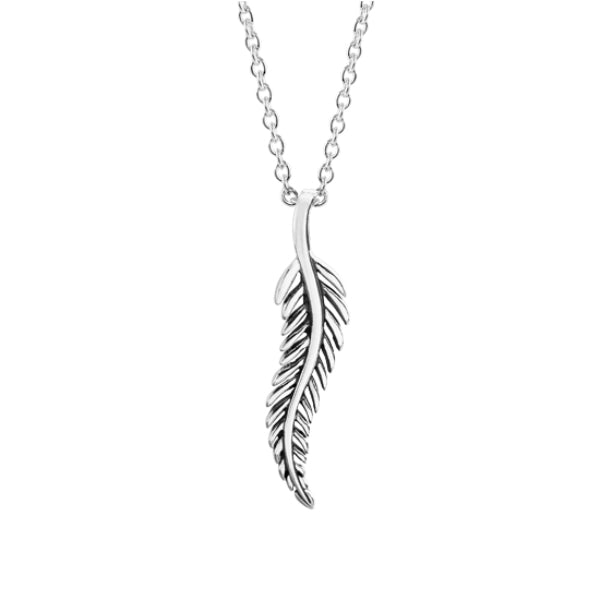 Evolve forever fern necklace in sterling silver with cable chain - 55cm