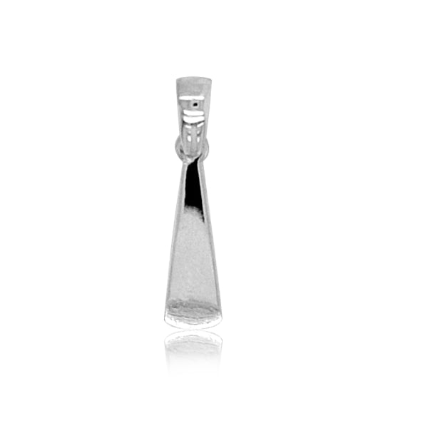 Oblong pendant in sterling silver