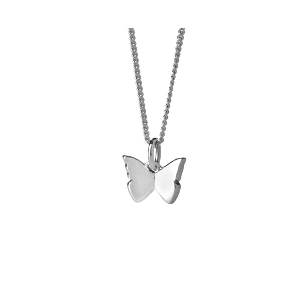 Karen Walker superfine mini butterfly necklace in sterling silver