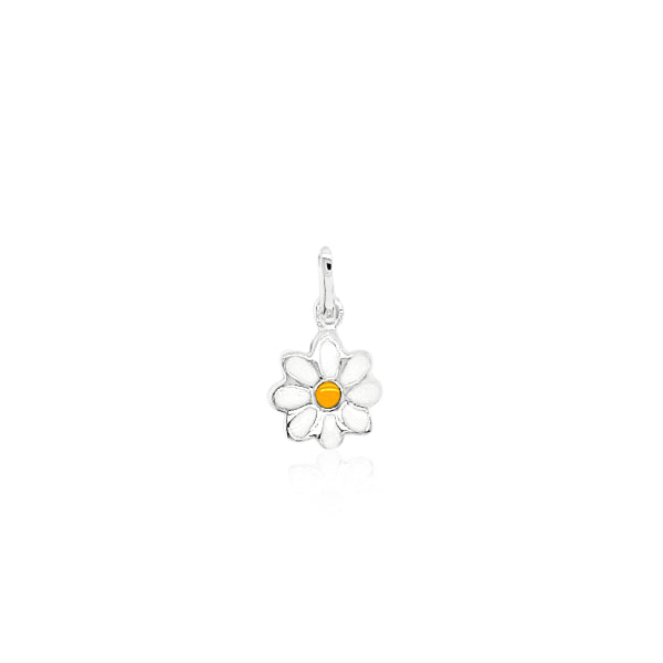 Daisy pendant in sterling silver and enamel