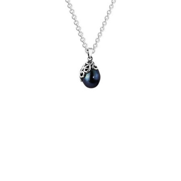 Evolve everlasting love pearl necklace in sterling silver - 55cm