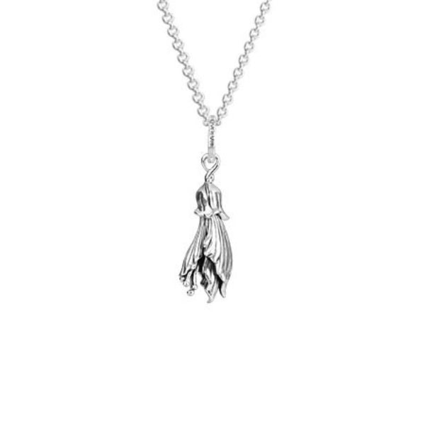 Evolve kowhai necklace in sterling silver with chain - 55cm