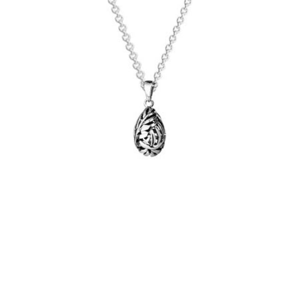 Evolve silver fern pride necklace in sterling silver with chain - 50cm