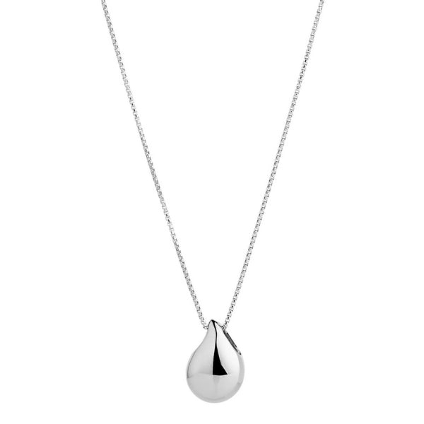 Najo sunshower teardrop necklace in sterling silver with box chain - 45cm