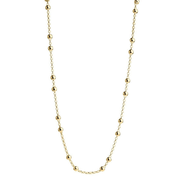 Najo - mattina fine belcher chain with balls in gold plated sterling silver - 45cm