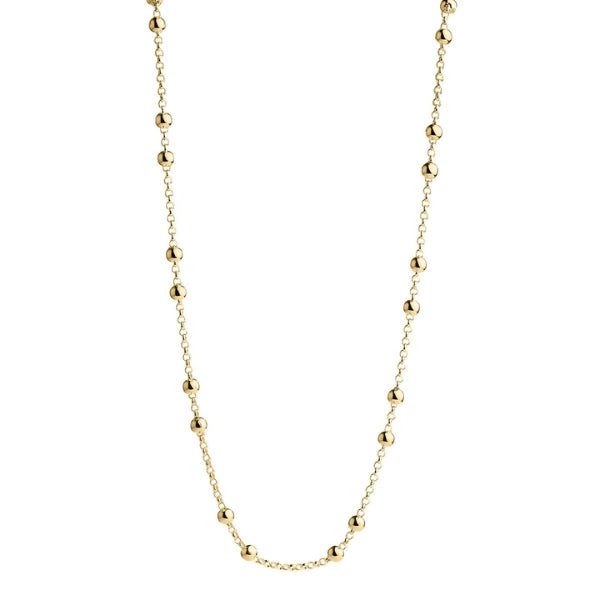 Najo fine belcher chain with balls in gold plated sterling silver - 45cm