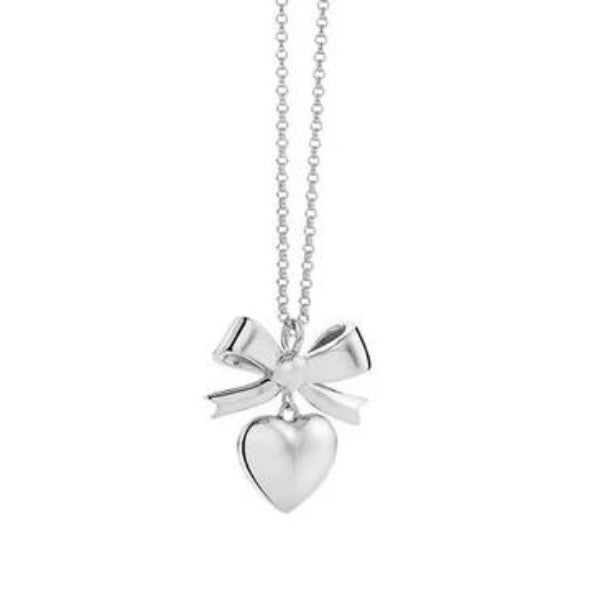 Karen Walker superlove bow necklace with chain in sterling silver - 55cm