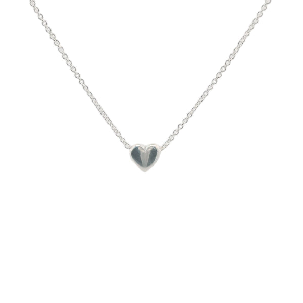 10mm solid sliding Heart on 45cm silver chain
