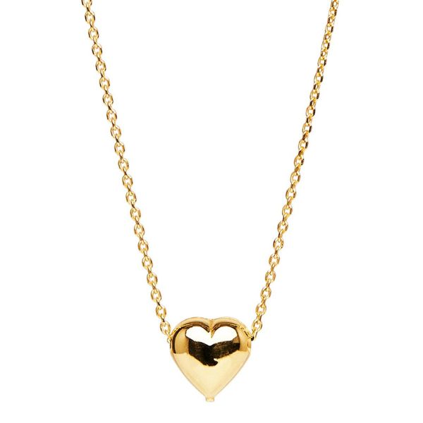 Najo - amore heart necklace in gold plated silver 45cm